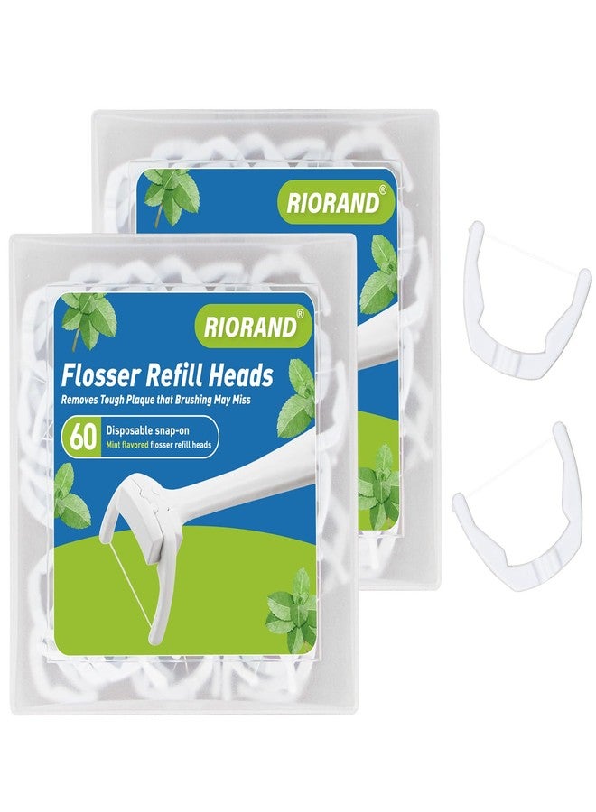 RioRand Ultraclean Access Flosser Refill Heads, Kit of Refills, Deep Clean Teeth, Protect Teeth and Gums PFAS Free, 60PCS (Pack of 2) - Image 1